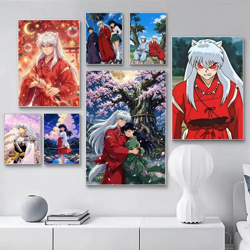 2026 Anime I-Inuyasha Poster Versatile HD Waterproof Wall Art Self-Adhesive Decor for Any Space Ideal Gift