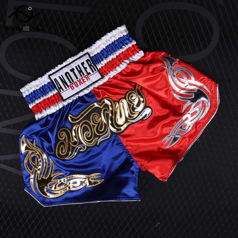 

Muay Thai Shorts Men's Boxing Shorts Child Women Gym Martial Arts Training Clothing Embroidery Fight Kickboxing Grappling Pants