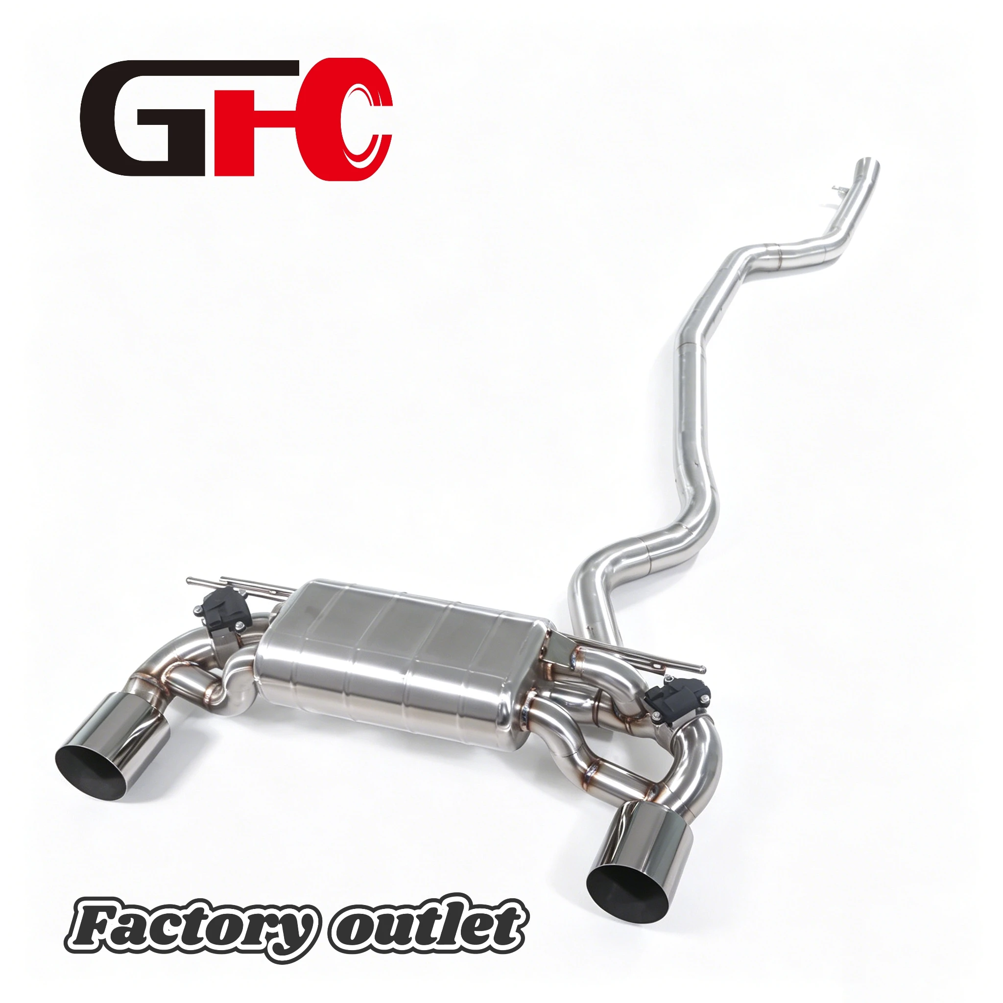 Exhaust Pipe for 2017 BMW 125i (F20) 2.0T B48 Catback Exhaust System, Controllable Valve Muffler, Customizable Exhaust Tip