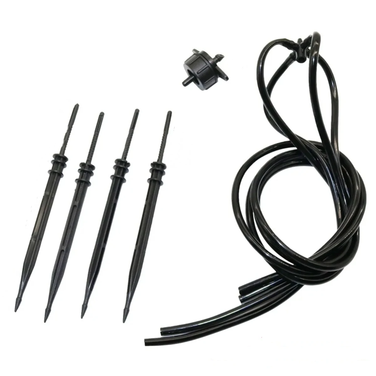 8L/H Steady Flow Dripper Kit 1-in-4-out Straight Arrow Dripper 3/5mm Hose Garden Greenhouse Micro Drip Irrigation Device 20 sets