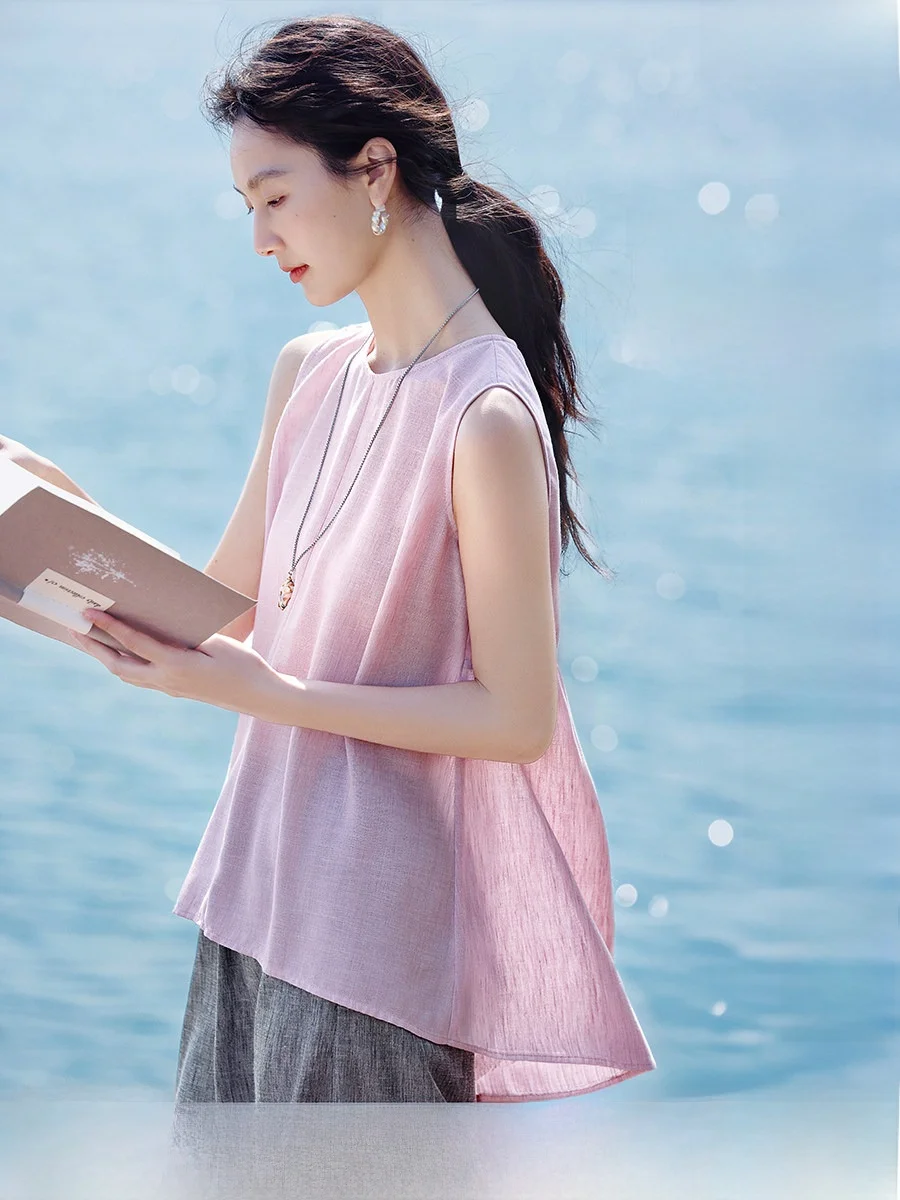 

Elegant Dopaamine Sleeveless Women's Set Summer 2026 Lazy Girl Complete Outfit XWI Brand Fashionable Two-Piece Ensemble