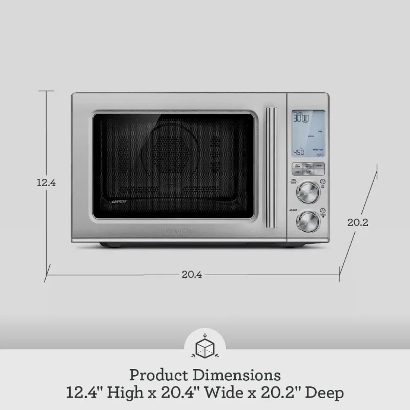 Combi Wave 3-In-1 Magnetron, Friteuse En Broodroosteroven, Geborsteld Roestvrij Staal, Bmo870bss1buc1