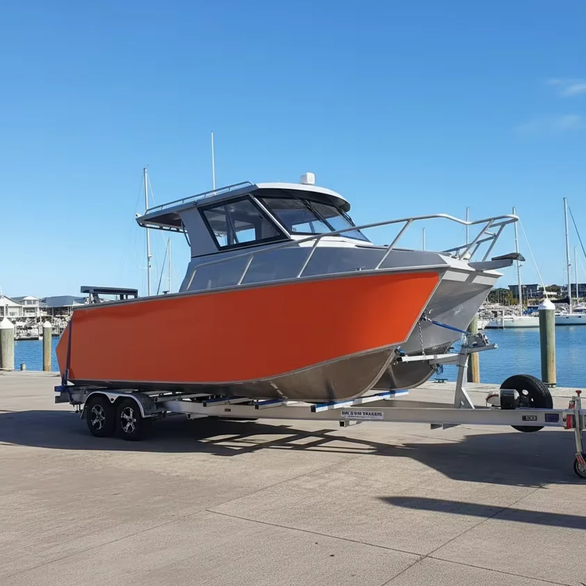 Fishing Boat Fiberglass - New 7.3M 24FT Aluminum Welded Catamaran