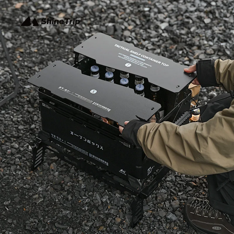 Outdoor Storage Box Multifunctional Camping Open Box Aluminum Alloy Folding Tactical Box Combination Splicing Box Accessories