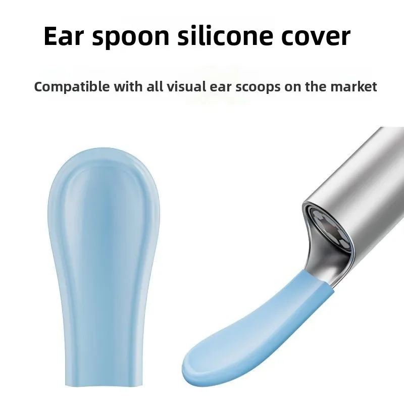 Silicone Ear Spoon Replacement Tips, Universal Ear Wax Removal Spoon Cover, Reusable Washable, No Electricity or Batteries Need
