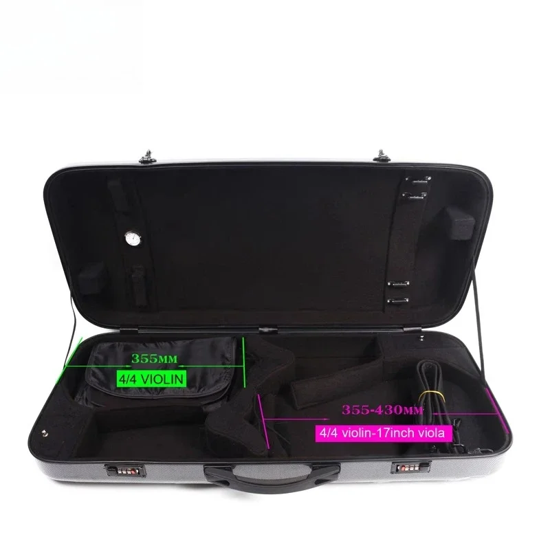Composite  fiber 44 violin 16 inch medium lift double piano box waterproof, shockproof and pressure-resistant piano case