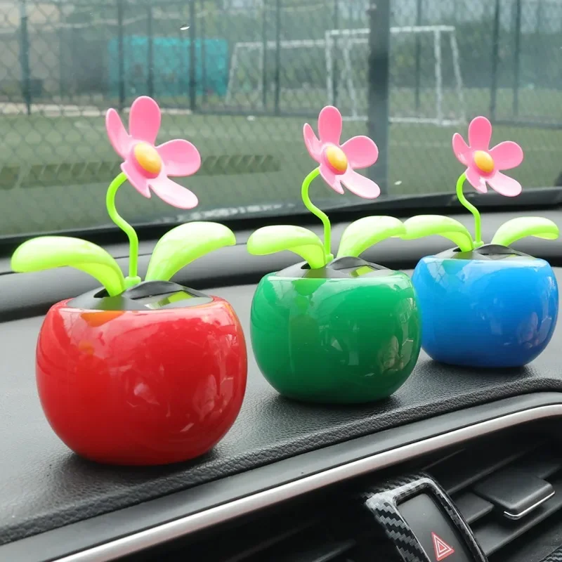 Creative Solar Car Ornament Auto Dancing Swinging Sun Flower Decoration Car Dashboard Decoration Supplies Shaking Car Accessorie