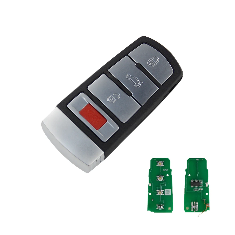 OkeyTech Car Remote Control Key For VW Volkswagen Passat 2006-2013 CC 2009-2015 ID48 Chip 315MHz NBG009066T Promixity Card