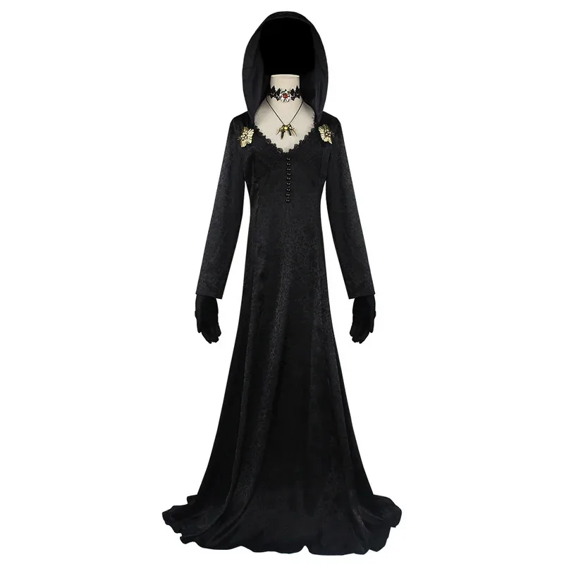 

Resident Village 8 Alcina Dimitrescu Daniela Vampiro Adult Cosplay Gothic Costume Women Long Dress for Halloween;3'f,6;t.8'