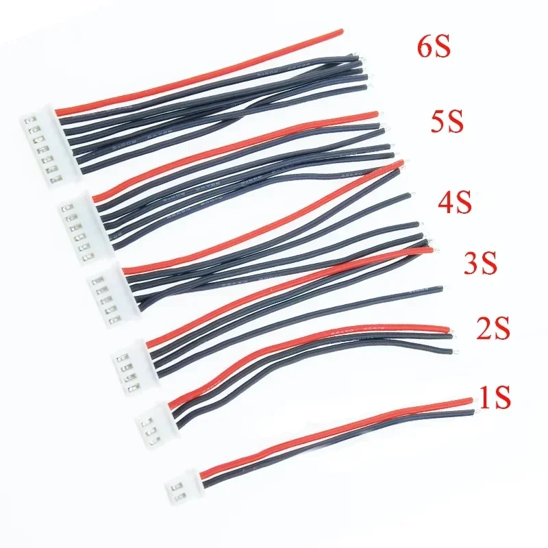 5pcs/lot 1S 2S 3S 4S 5S 6S Lipo Battery Balance Charger Cable IMAX B6 Connector Plug Wire Balanced Charging Line Wholesale 10cm