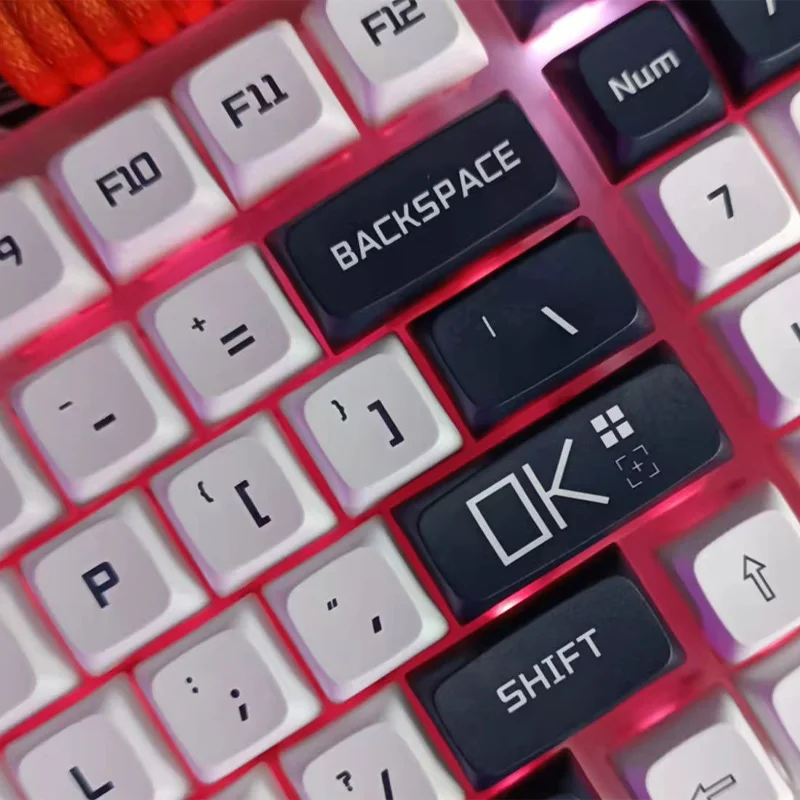 Print Stream Keycap XDA Profile PBT Keycap Set nero bianco tasti della tastiera meccanica per la personalizzazione MX fai da te