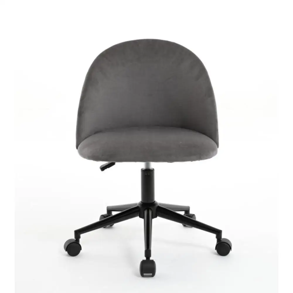 office chair Desk Chair, Mid-Back Adjustable Swivel Computer Chair with Black Legs , Modern Upholstered Desk Chair with Wheels