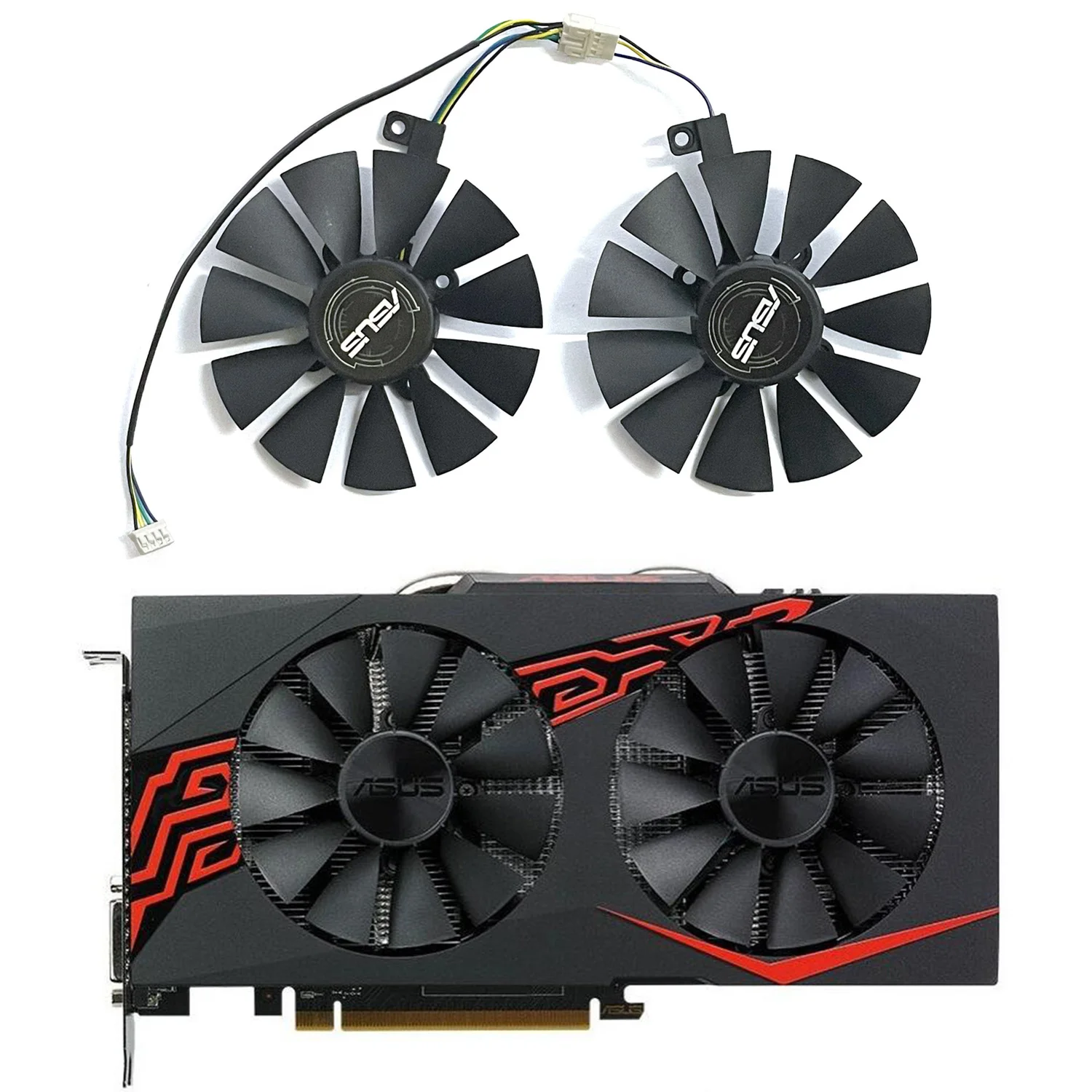 FDC10U12S9-C T 129215 BU 4PIN 88MM RX580 RX570 GPU Cooler dla Arez Asus Radeon RX 470 570 580 Expedition OC Wentylator chłodzący grafikę