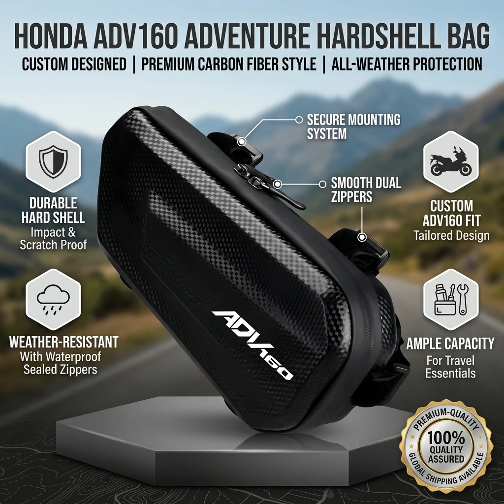 Easy To Clean Large Capacity EVA Motorcycle Saddle Bag Tool Bag With LOGO For Honda ADV150 ADV160 ADV350 ADV 150 160