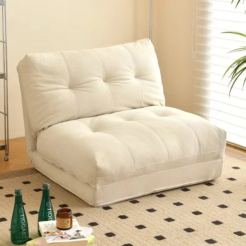2025 Lazy Sofa Realife Store Cloud Roll Sleepable Bedroom Balcony Small House Cream Style Single Chair Tatami Folding Sofa Bed