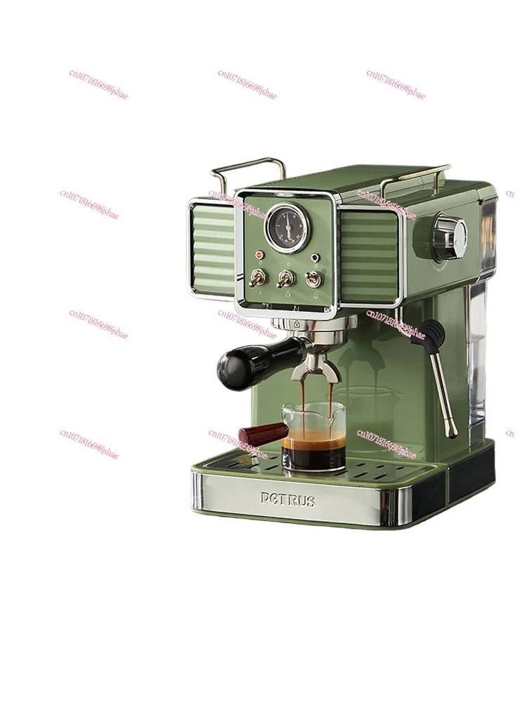 

Pe3690 Retro Espresso Coffee Machine Household Small Full & Semi Automatic Professional Steam Frothed Milk