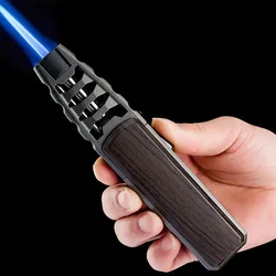 2023 Jobon Kitchen Outdoor BBQ Metal Windproof Cigar Big Jet Flames Lighter Turbo Torch Fire  Gas Lighters Men's Gift