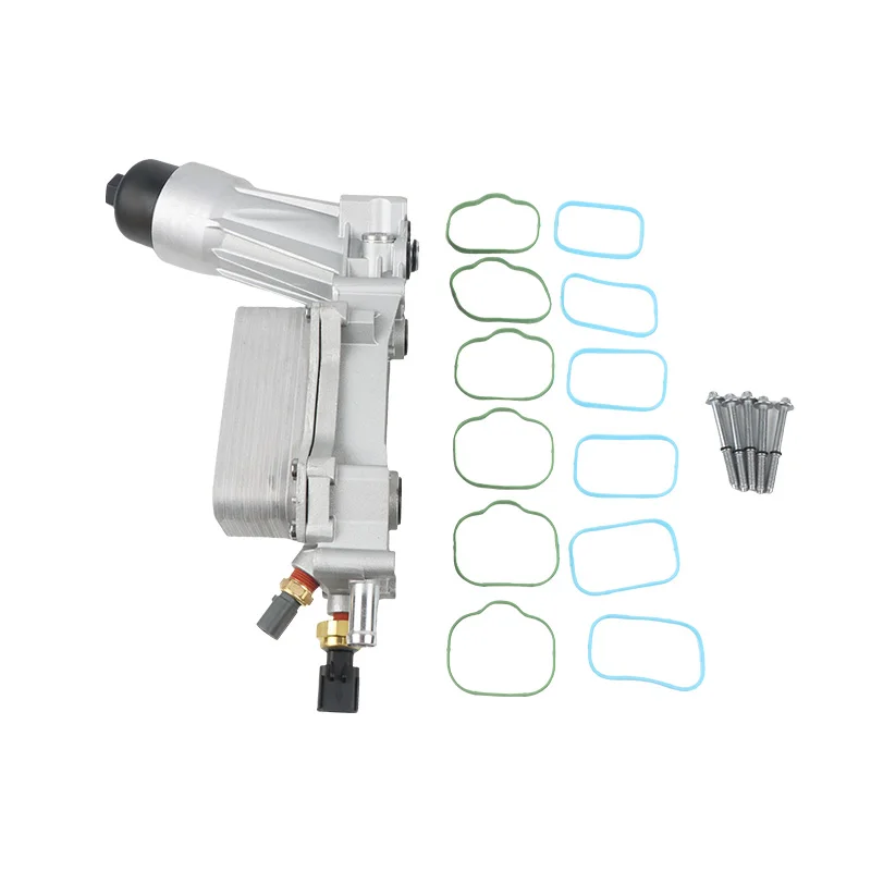 1Set Oil Cooler Aluminum Oil Filter Adapter Housing Engine Assembly For Jeep Dodge Chrysler Ram 3.6L 2011-2016 68105583AE