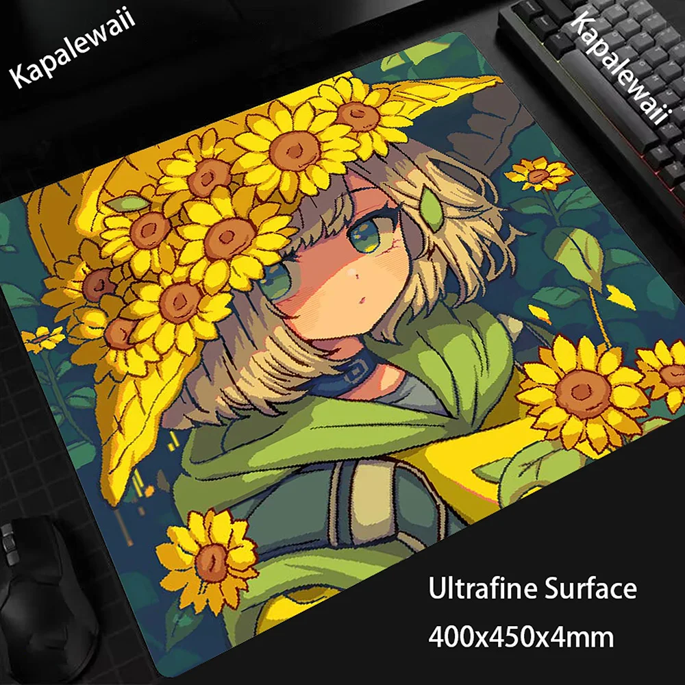 Pixel Girl Ultrafine Surface 45x40CM Gaming Mouse Mat Pc Gamer E-Sports Mouse Pad Laptop Mousepad Computer Desk Mat Keyboard Pad