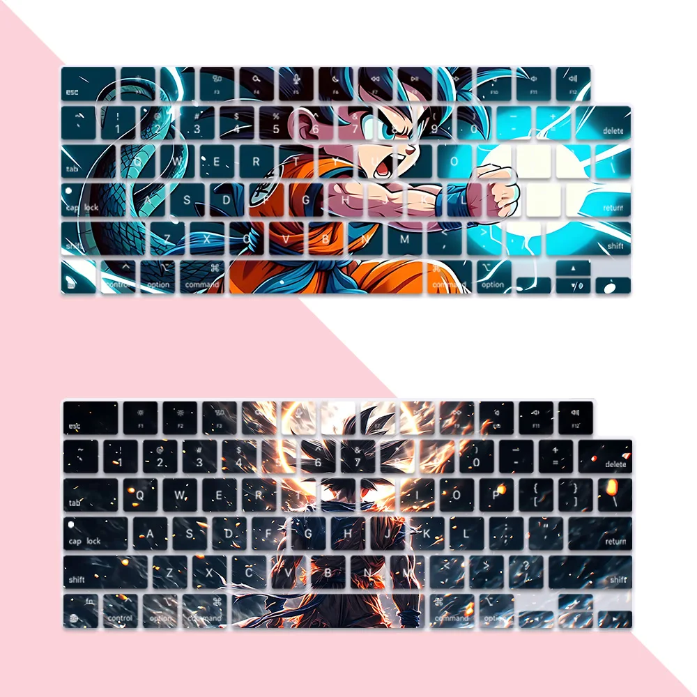 

Goku D-Dragons Balls US Layout Soft Silicone Keyboard Cover for Macbook pro 14 M1 M2 M3 A2442 A2485 A2779 Air M2 M3 A2681 A2941