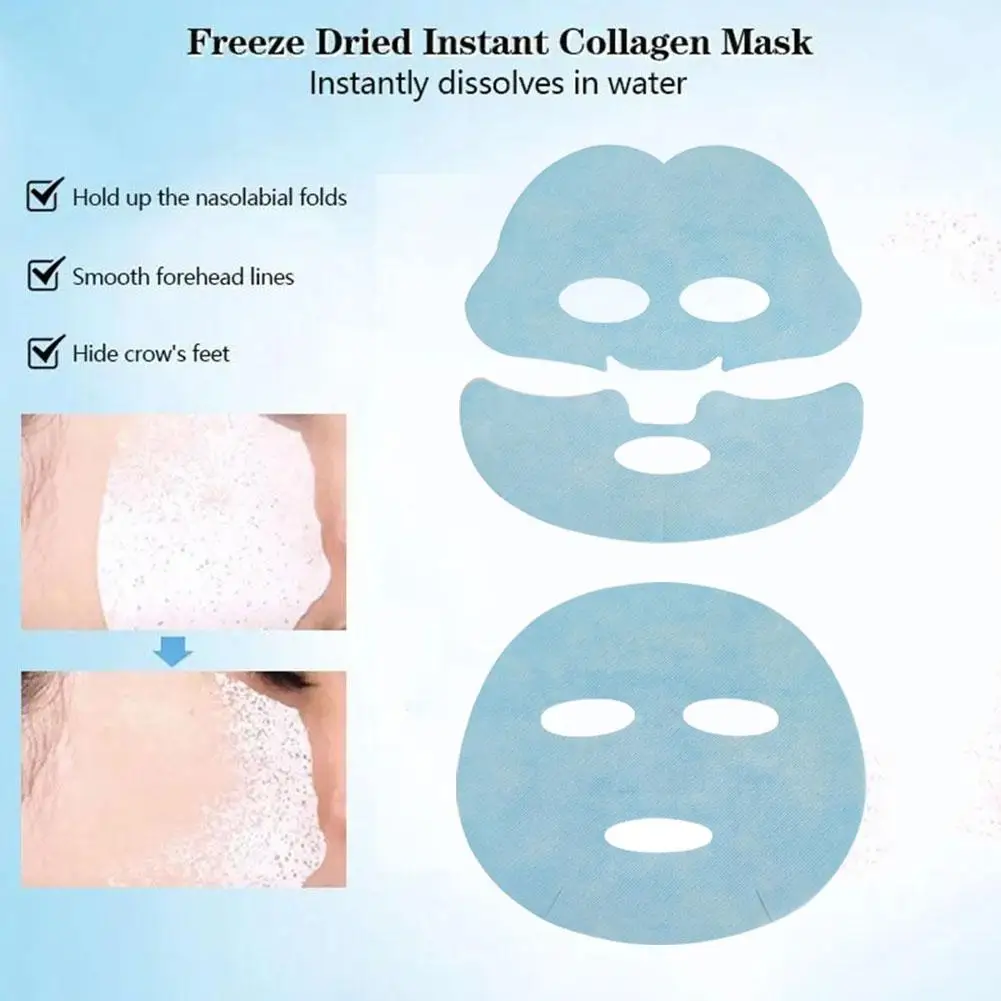 Collagen Film Paper Soluble Facial Mask Face Skin Cheek Care Patches Skin Forehead Sticker Smile Facial Patch Lines C3R8