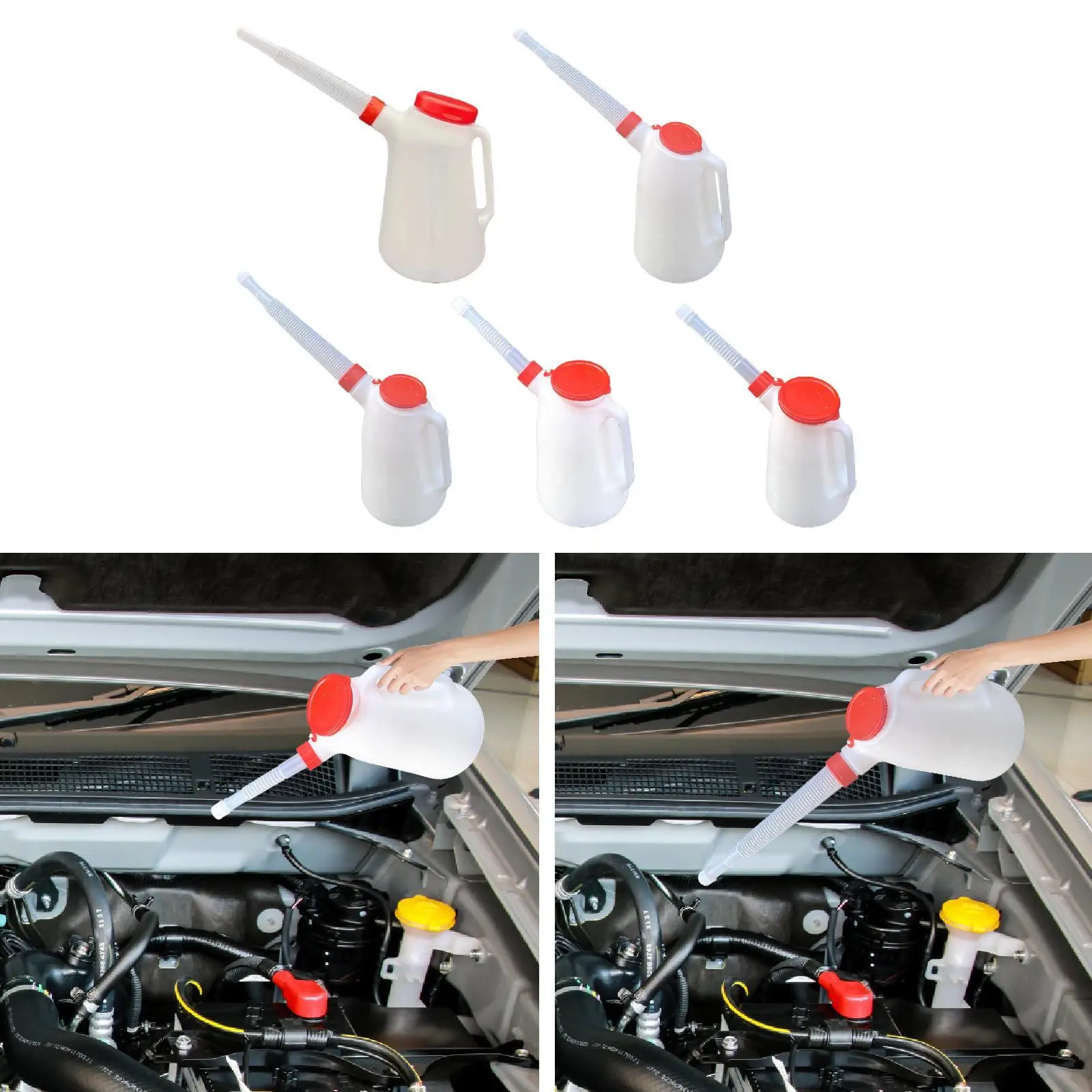 Jarro de óleo profissional com tampa dispensador de óleo de fluido automotivo que muda de óleo