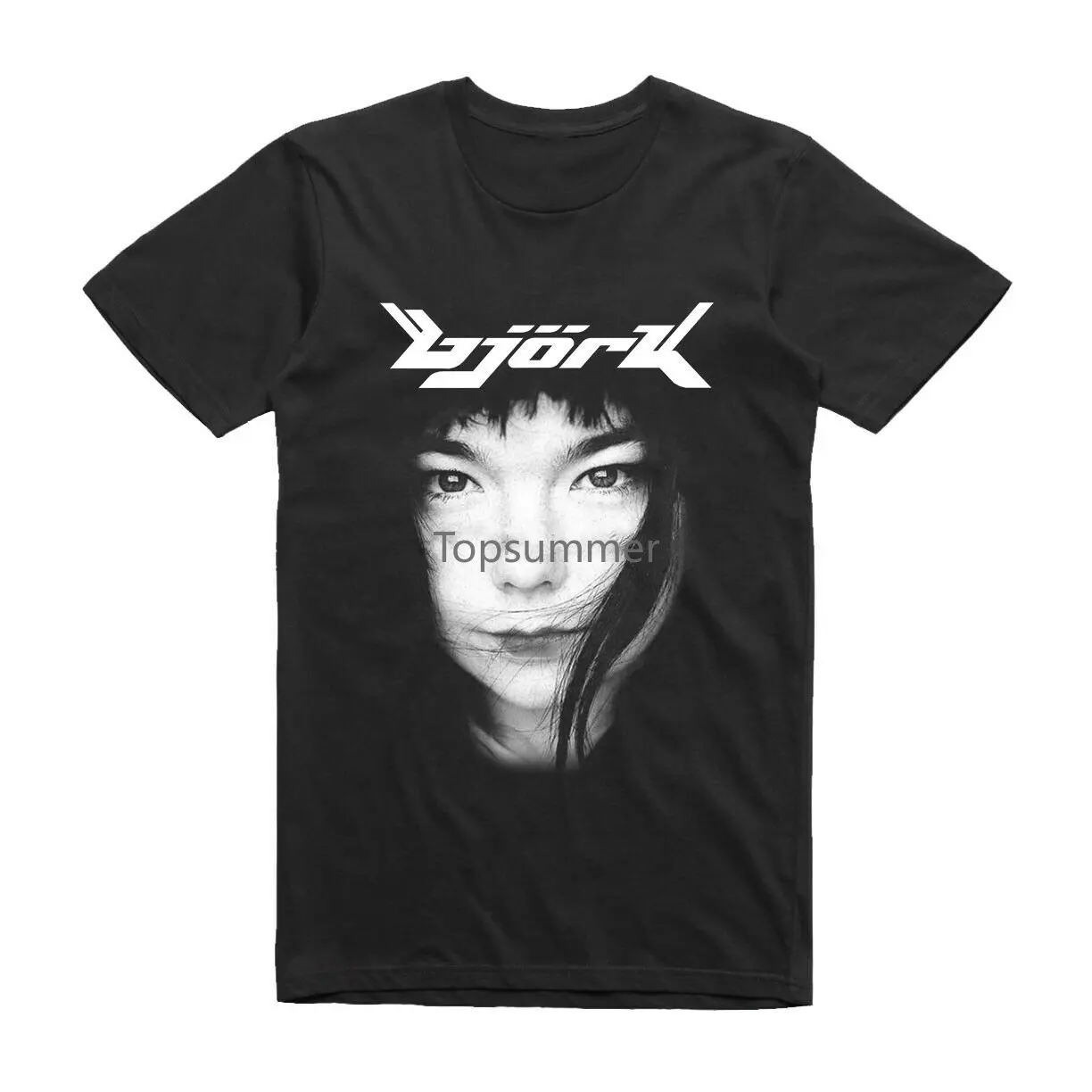 Bjork Shirt Iceland Singer Vintage 90S Pop Jazz Folk Unisex Black T-Shirt S-2Xl