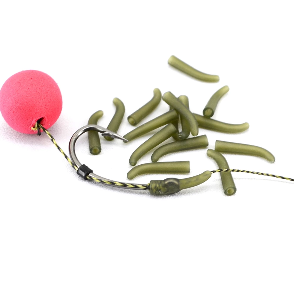 20pcs Carp Fishing Accessories Anti Tangle Sleeves Fish Hook Sleeves Aligner Fishing Terminal Tackle Rubber