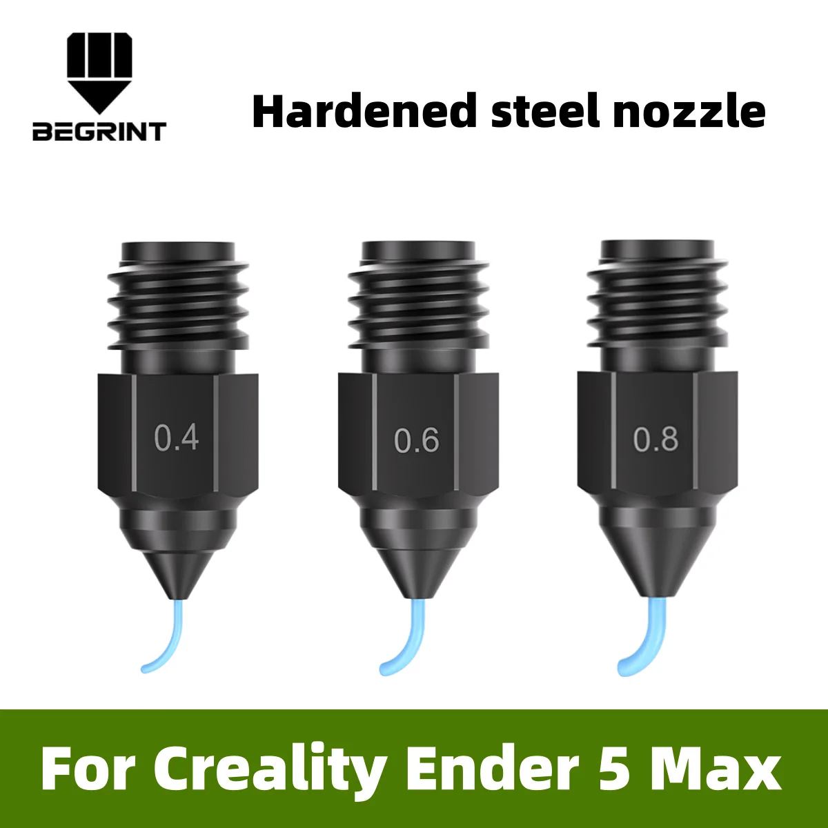 

For Creality Ender-5 Max Hardened Steel Nozzle 0.4/0.6/0.8mm High Speed Hotend Nozzles For Ender-5 Max 3D Printer Accessories