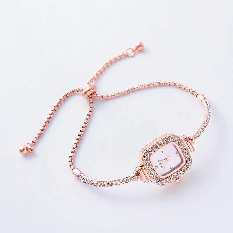 Top New Fashion Women Luxury Rope Square Bracelet Watches Ladies Crystal Steel Wrist  Dress Quartz Watch Gifts Relogio Feminino