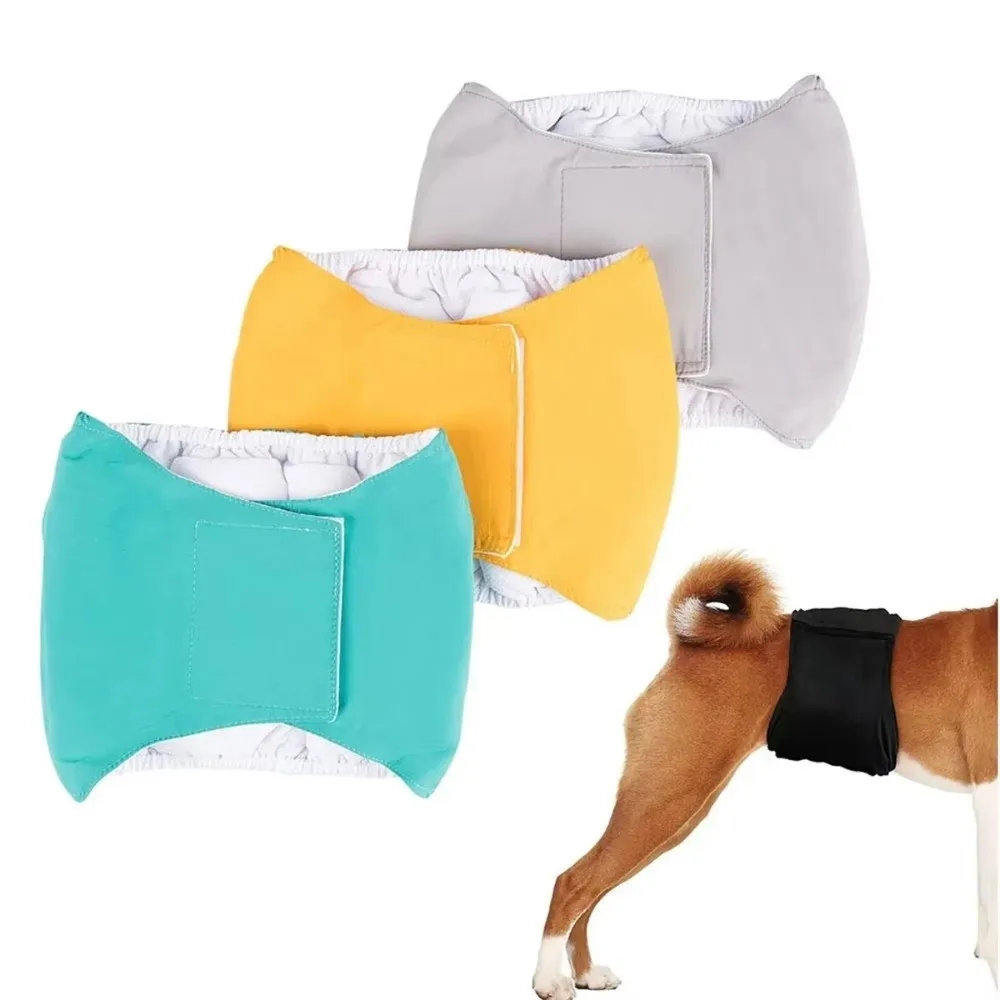 Portable Reusable Male Dog Diapers Washable Adjustable Dog Belly Bands Pet Supplies Wraps Doggie Diapers For Small Big Dogs