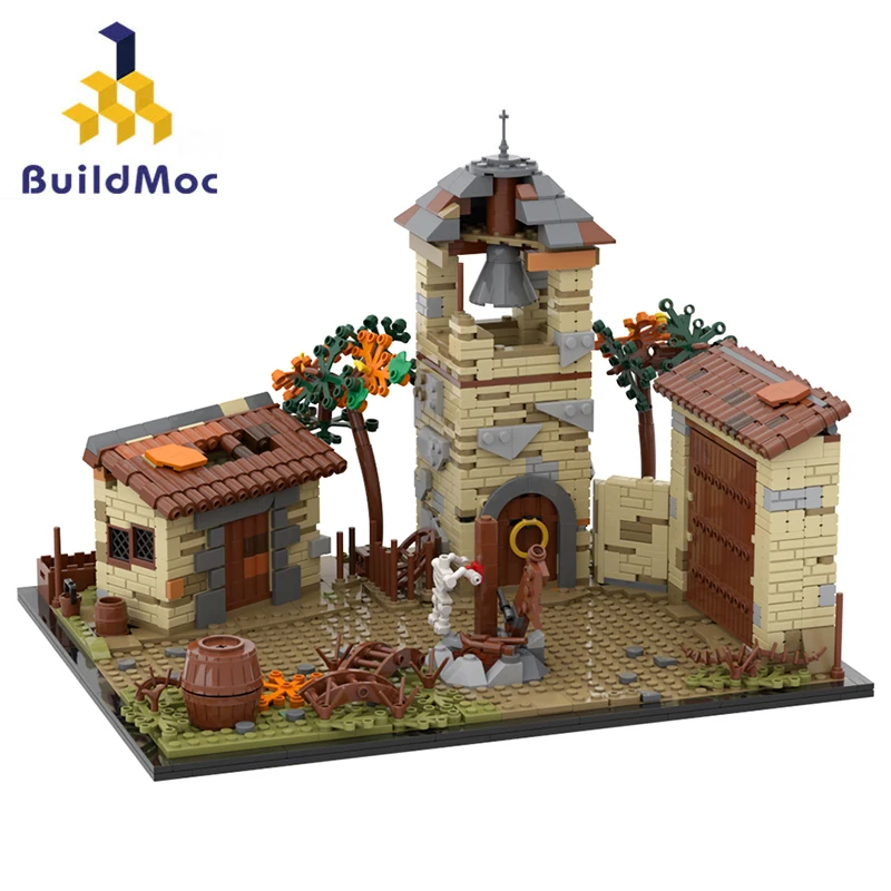 

MOC Village Building Blocks Set Game Architecture Model with Interior Scene Collection 956 Pieces Bricks Toy for Adult Kids Gift