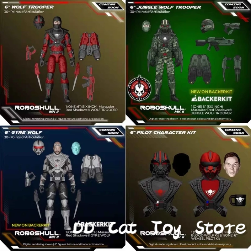

In Stock Genuine Roboskull Mechanical Skull 1 Wave Spaceship Mask 4-Inch 6-Inch Wolf Soldier Action Figure Collectible Model Toy