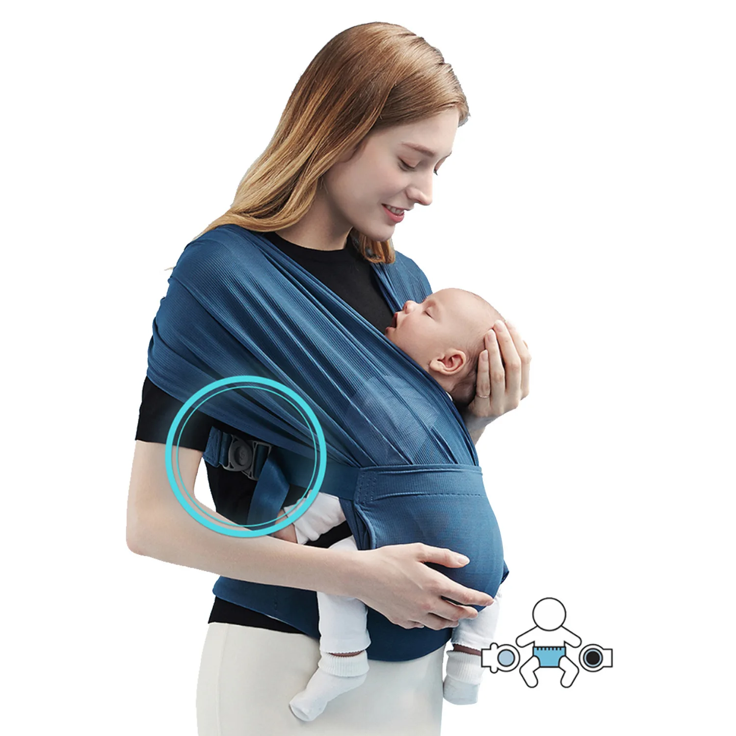 Ergonomic Baby Carrier Sling Wrap Stretchy Infant Xtype Front Hold Newborn Adjustable Portable Kangaroo For Baby Swaddle Strap