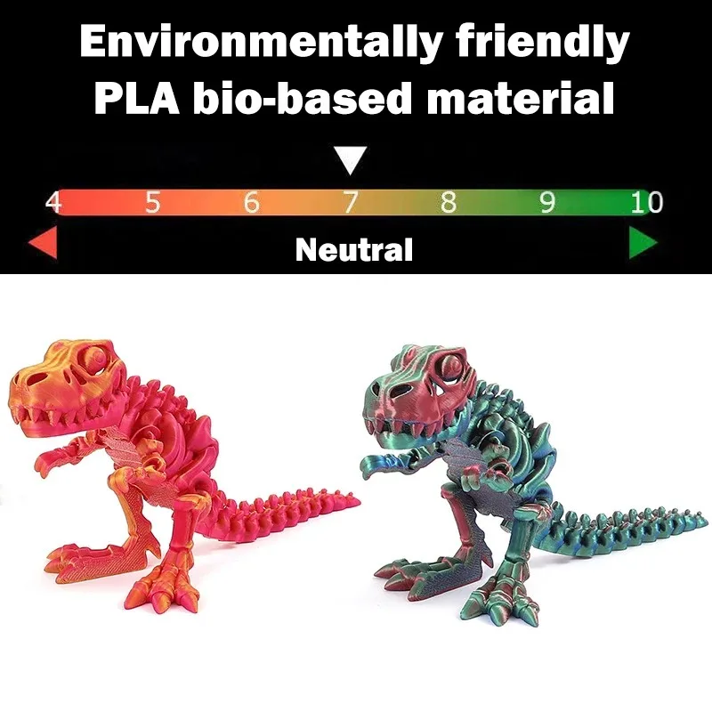 3d Printed T Rex Animals Miniature Figurines Dinosaurs Toy Child Anti-stress Birthday Gifts Children for Guests Surprises Gift - view 2