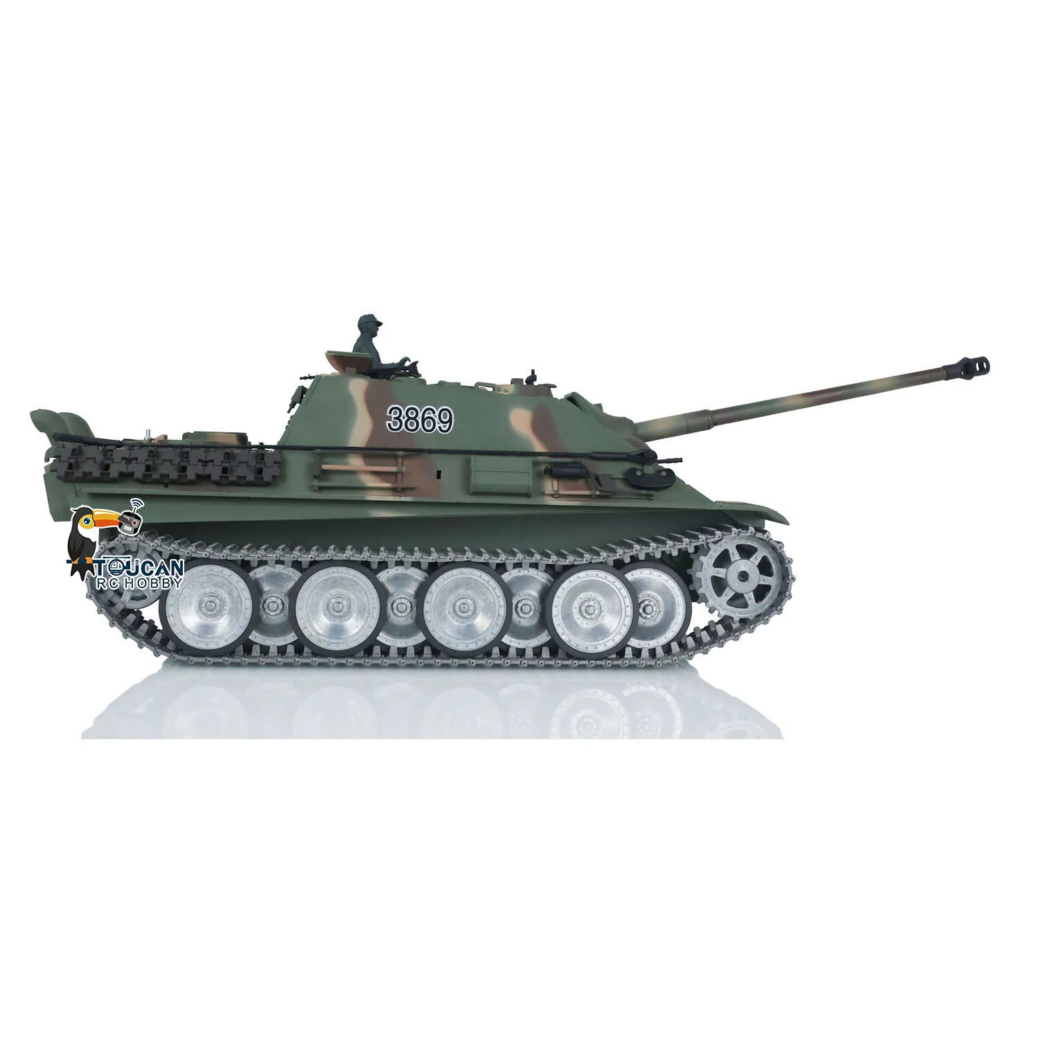 

1/16 HENG LONG 7.0 Customized Jadpanther RTR RC Tank 3869 FPV Metal Tracks Wheels Remoted Panzer Car Toys Model TH17442