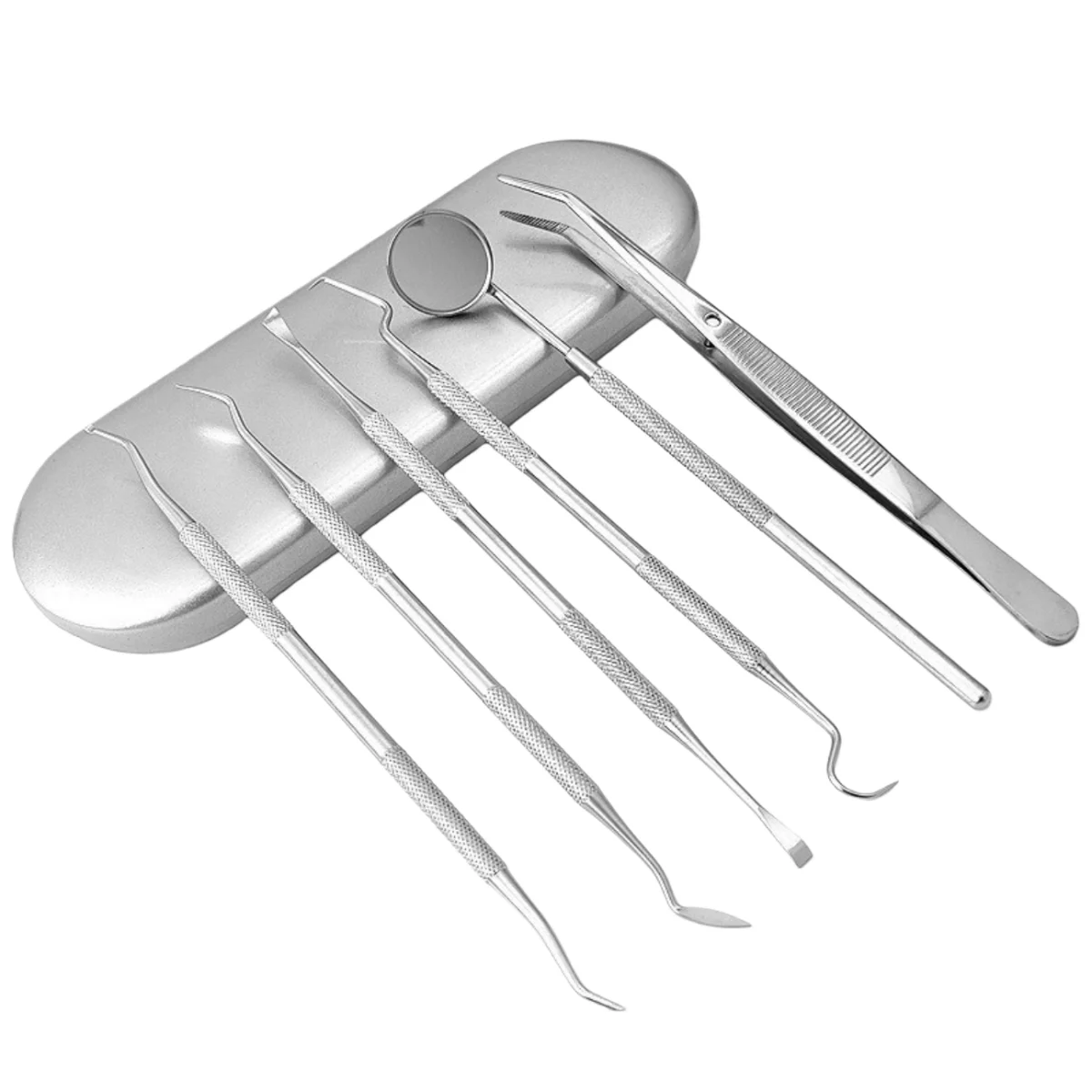 Stainless Steel Dental Tools Mouth Mirror Probe Tweezer Hoe Sickle Tartar Tools Professional Dentist Teeth Cleaning Instruments