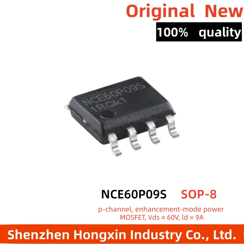 10 pieces NCE60P09S SOP-8 P-channel 60V 9A Enhancement-mode Power MOSFET Field Effect Transistor