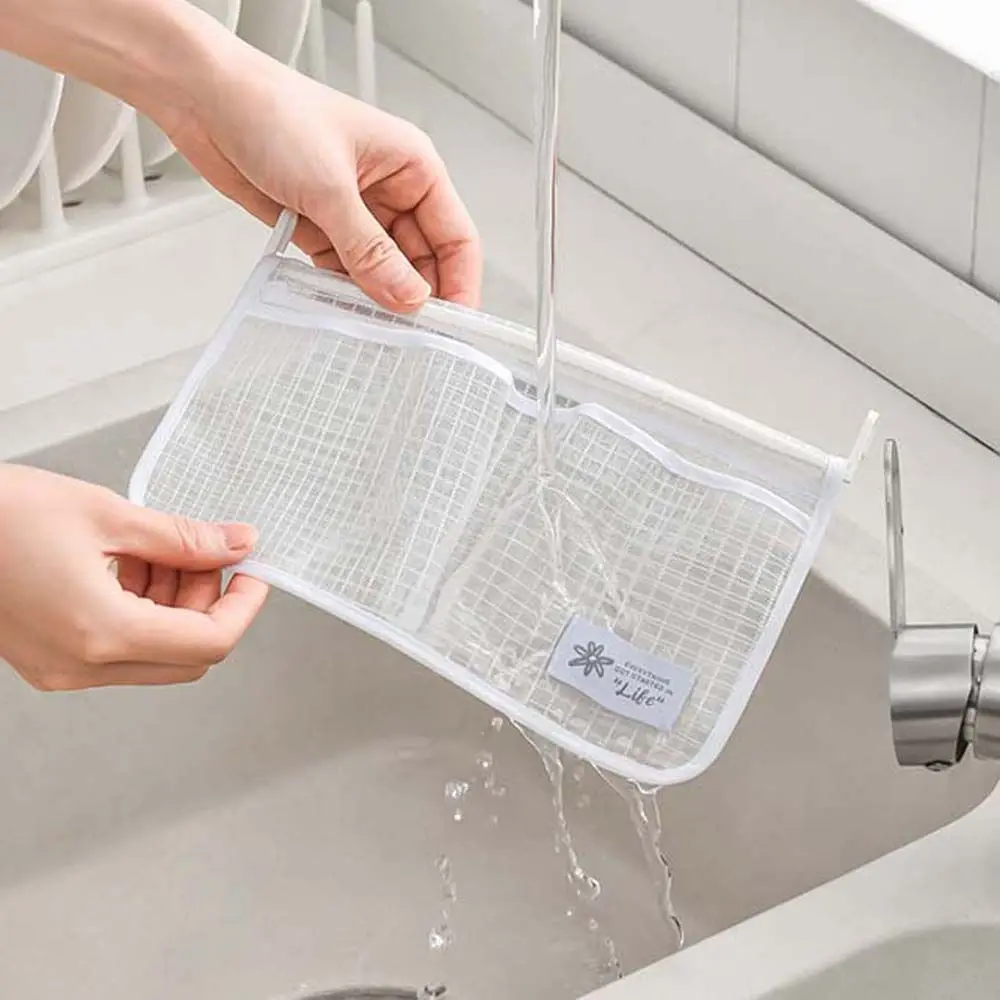 Convenient Clear Compartment Freezer Kitchen Mesh Bag Fridge Organizer Refrigerator Storage Bag Household