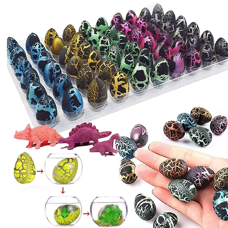 10pcs/set Magic Hatching Growing Dinosaur Add Water Grow Egg Animal Breeding Process Educational Teaching Funny Toys For Kids