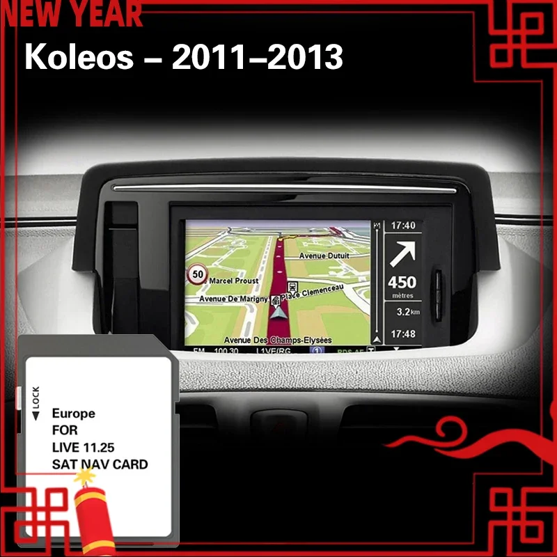 for Koleos 2011 2012 2013 Sat NAV Coverage Slovakia Sweden Hungary Navigation SD Memory Card