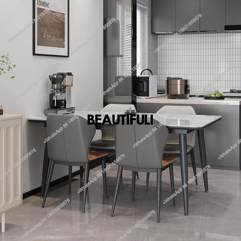 

H Design White Dining Tables Square Cheap Eating Space Saving Modern Dining Tables Wooden Luxury Mesas De Comedor Home Furniture
