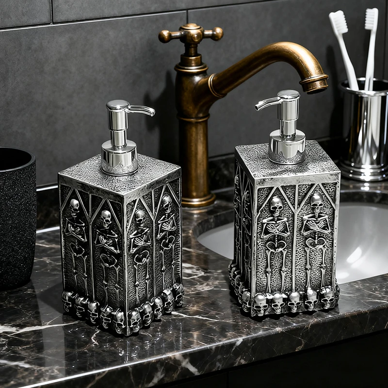 

Bottle Bathroom Shower Gel Bottle Decorative Ornament Creative Skeleton Soap Bottle Home Press Soap Dispenser Hand Wash