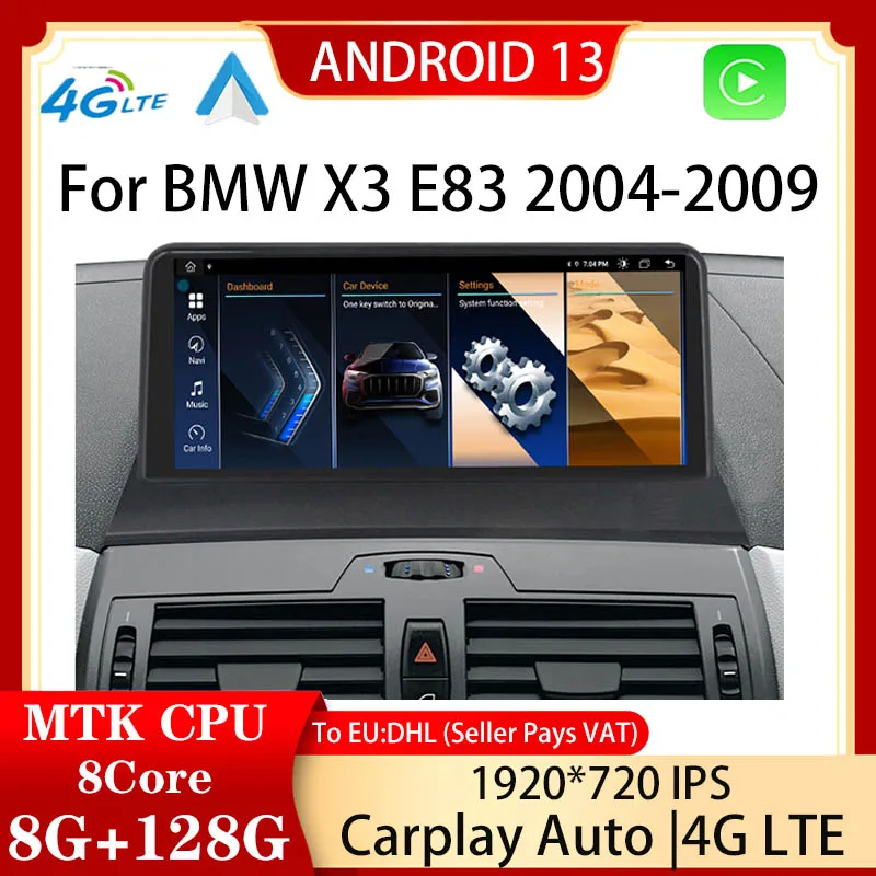 

Factory Price 12.5" For Bmw X3 E83 ID8 UI Car Video Player Android13 Bluetooth GPS Navigation Screen Apple Carplay Auto WIFI 4G