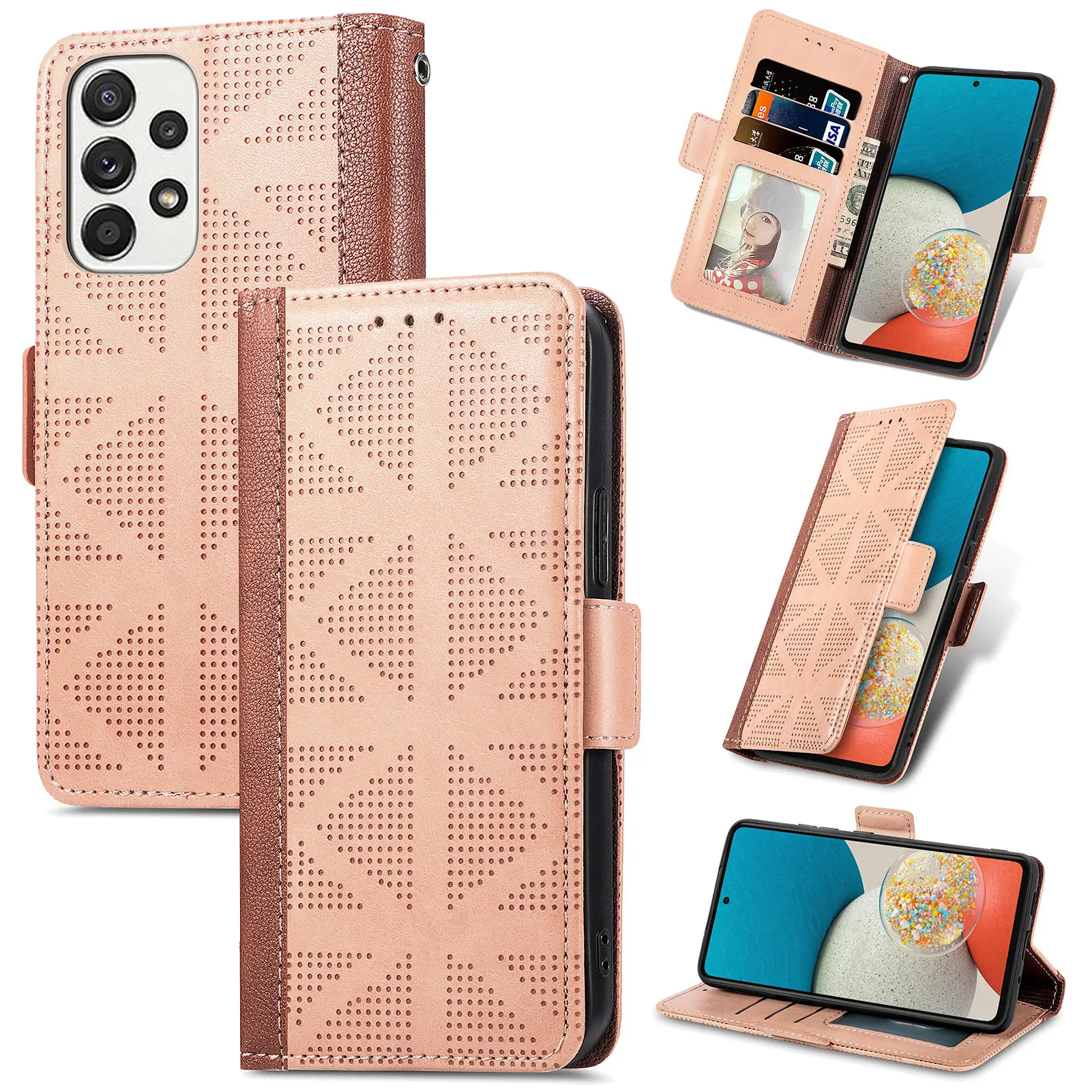 Luxury Flip Leather Cell Phone Bag Case for Samsung Galaxy A53 A13 A32 A23 A52S A72 A52 A73 A12 A22 with Card Slot Cover