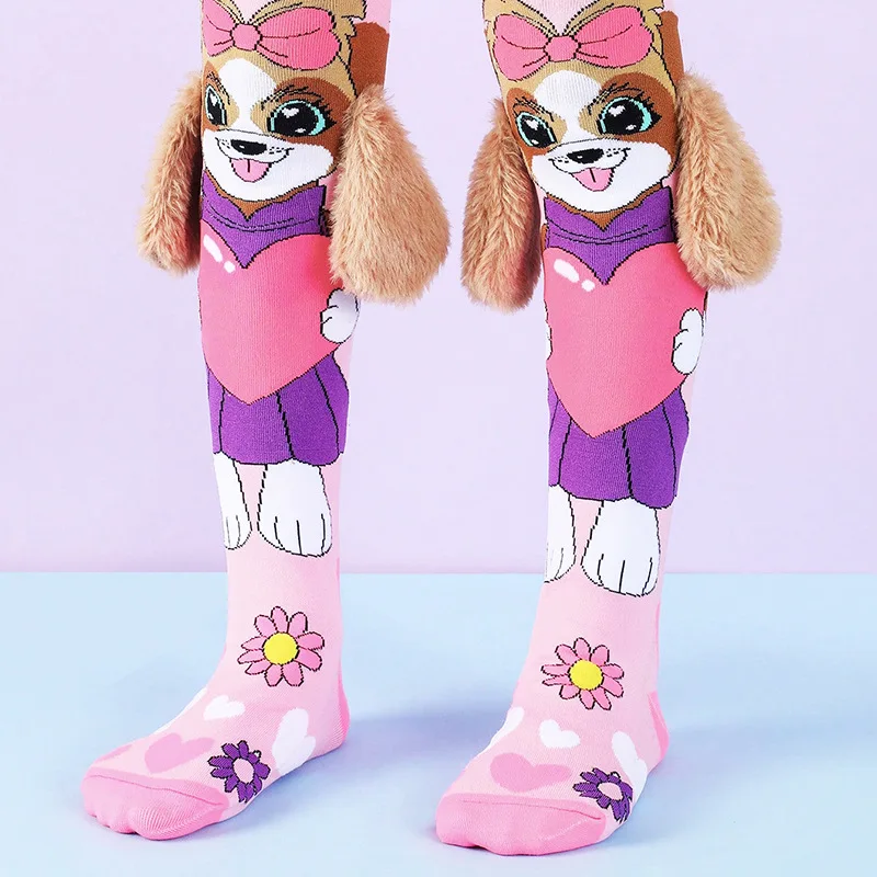 Cute Children Three-dimensional Puppy Stockings Mandarin Duck Socks Color Princess Creative Personality Birthday Gift Girl