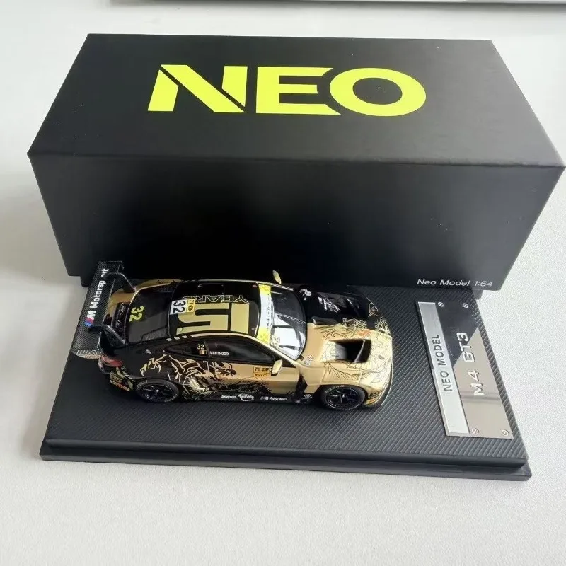 NEO 1/64 M4 GT3 Gold Dragon Coating Limited Edition  Alloy Car Static Die-casting Car Model Collection Model Boy Gift Christmas