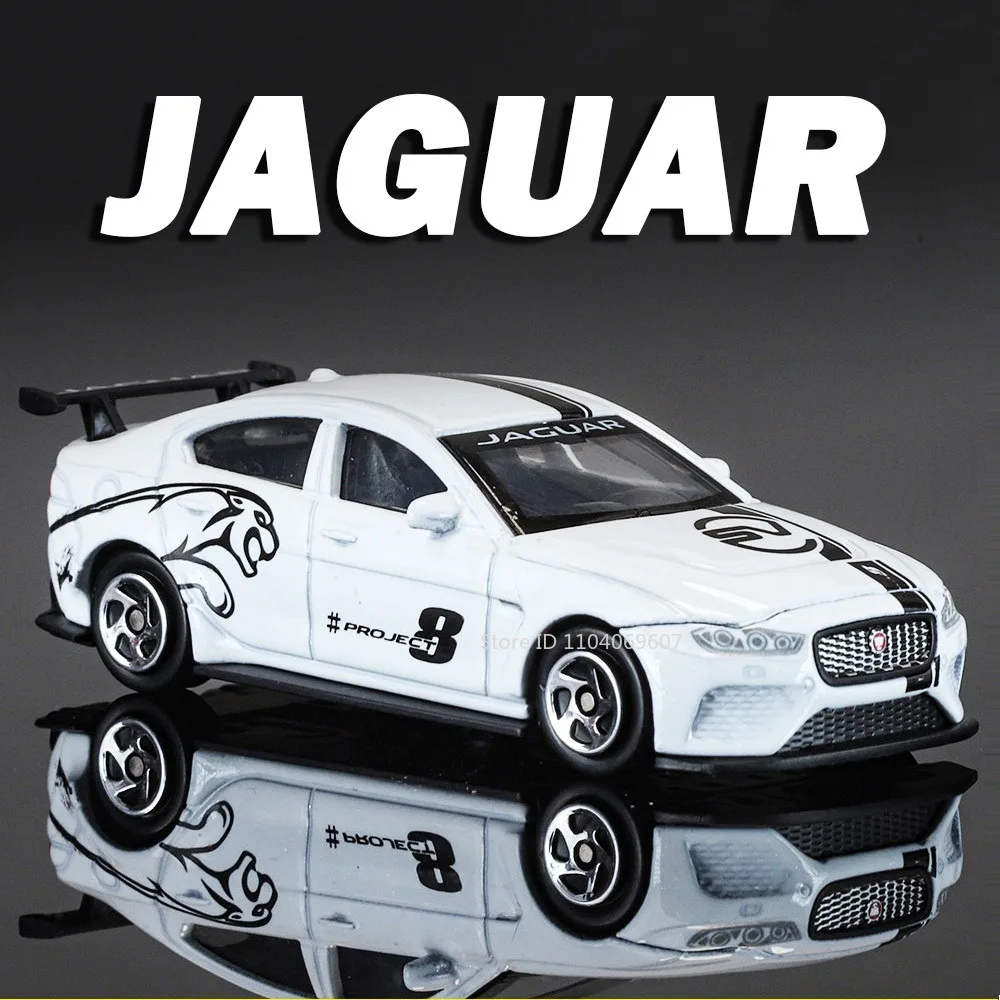 1:64 Jaguar XE SV Project 8 Model Sports Car Toys Alloy Diecast Slide Forward Shock Absorption Mini Supercars for Adults Gifts