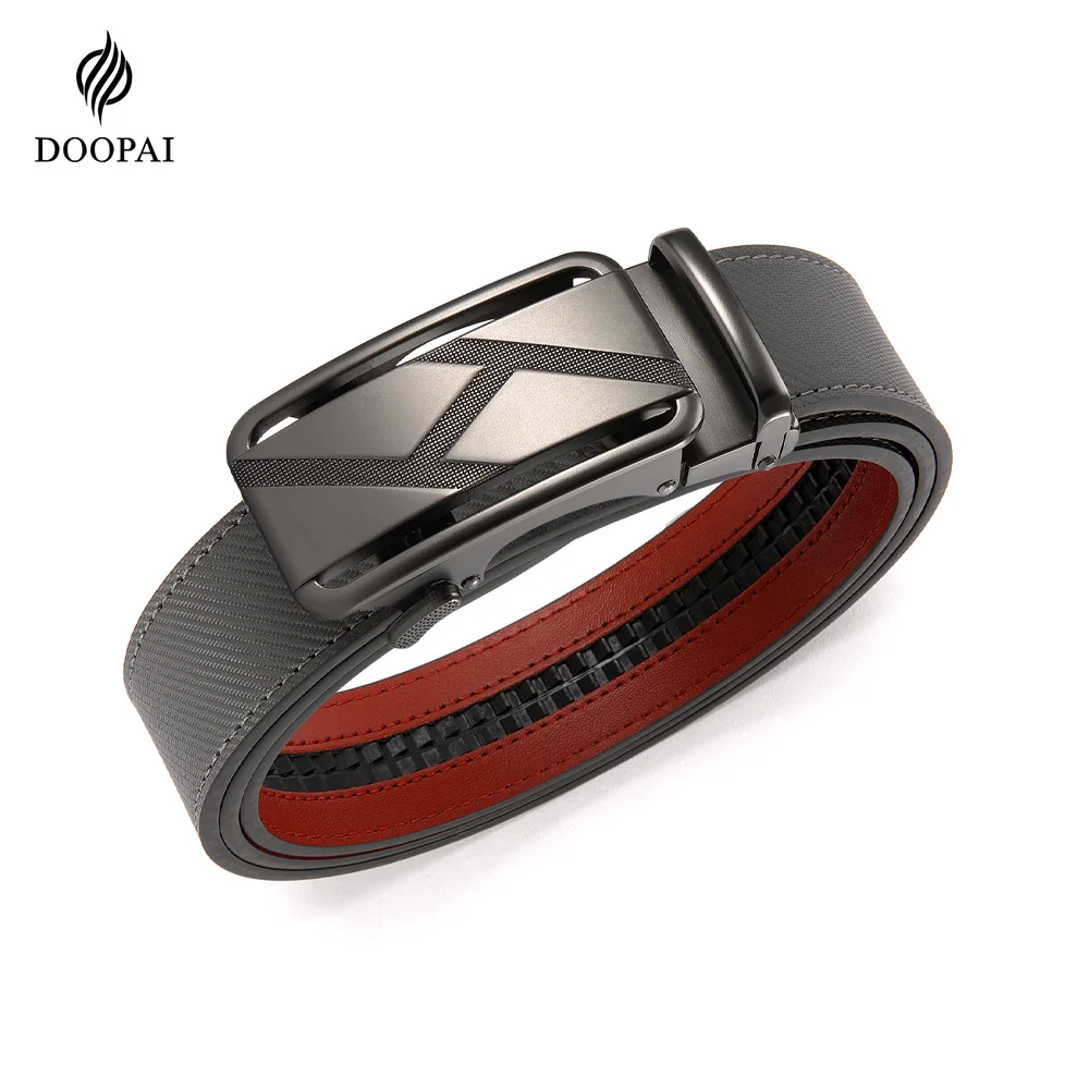 Men's Business Belt, Men's Leather Luxury Belt, Alloy Automatic Buckle Brand, Men's Leather Ratchet Belt/belt - Multi Color
