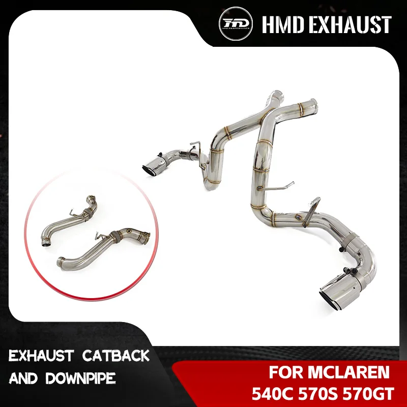 

HMD Hot Sales SS304 Exhaust Performance Downpipe Catback for McLaren 570S 540C 570GT Without Valve Muffler Customization